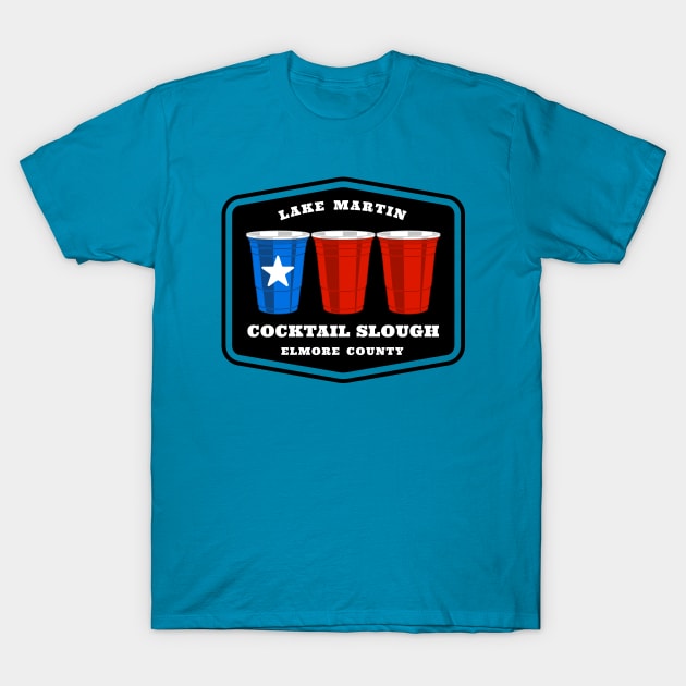 Cocktail Slough • Solo-Cups • Lake Martin T-Shirt by Alabama Lake Life